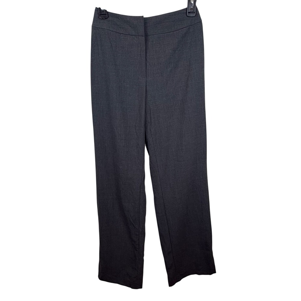 Vintage Ann Taylor Wool Trouser Pants Size 4 Gray Black Straight‎ Leg